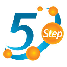 5 step process logo